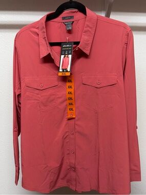 Eddie Bauer Coral Lightweight Long-Sleeve Shirt Jacket NWT